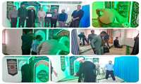 غبار روبی و عطر افشانی نمازخانه ستاد شبکه بهداشت و درمان شهرستان ساوجبلاغ به مناسبت آغاز ماه مبارک رمضان