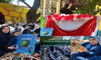  جشنواره غذای سالم برای دانش اموزان مدرسه ابتدایی بوستان ادب 